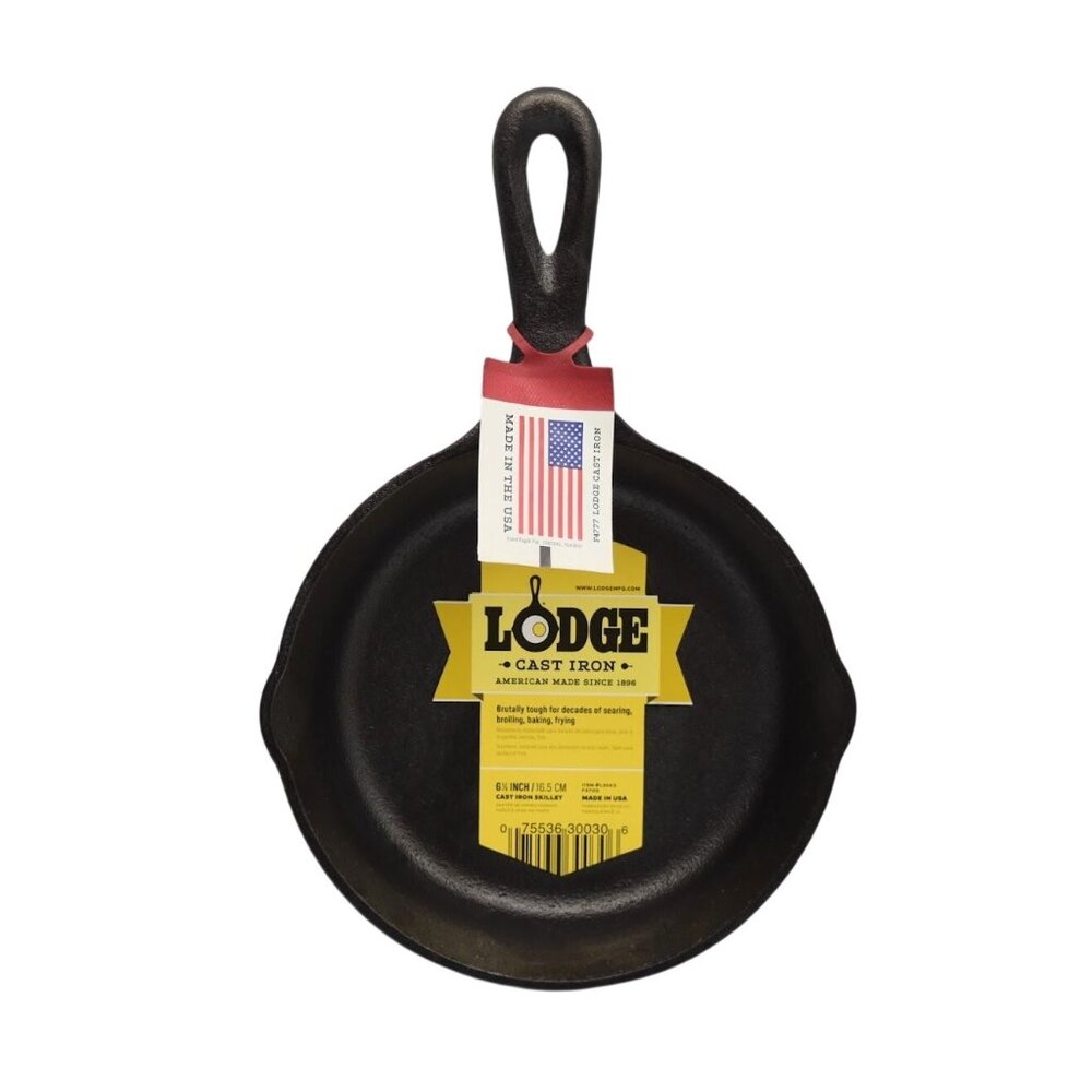 Lodge 6.5" Pre-Seasoned Cast Iron Skillet Made in USA